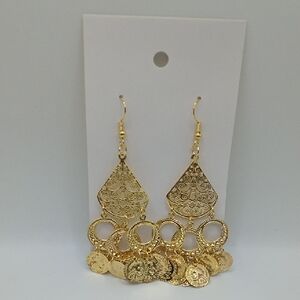 Intricate Gold Chandelier Earrings
